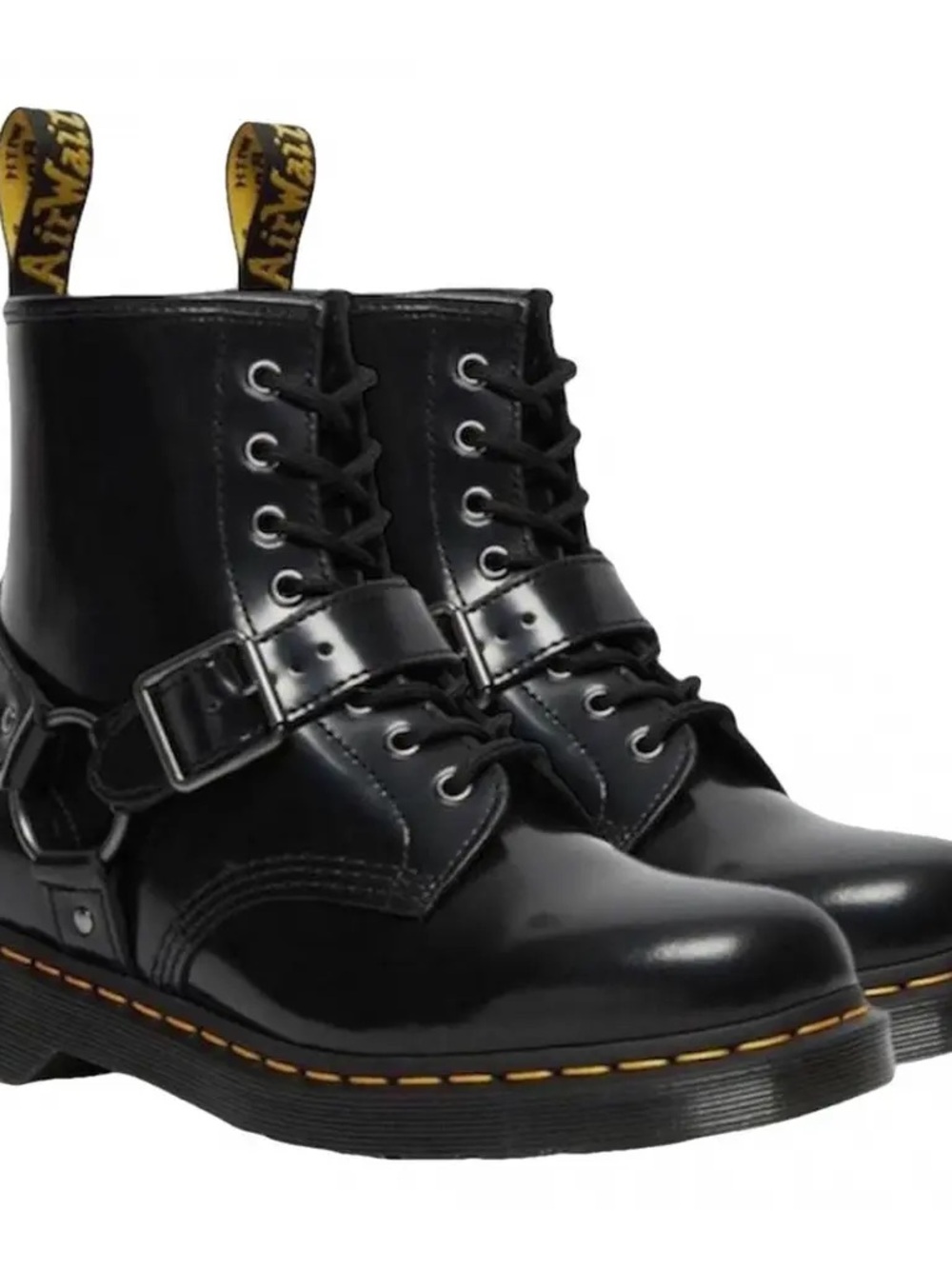 Dr. Martens Black 1460 Harness 8-Eye Leather Combat Boots